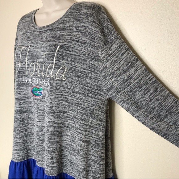 KA Knights Apparel Florida Gators Ruffle Hem Long Sleeve Tunic Top Women Large - Picture 3 of 14